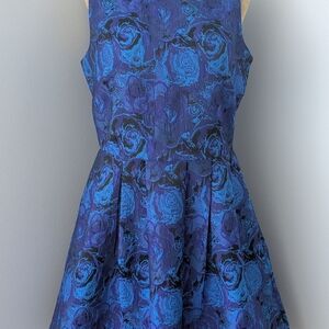 Allen B. by Allen Schwartz Royal Blue Lace Brocade Dress